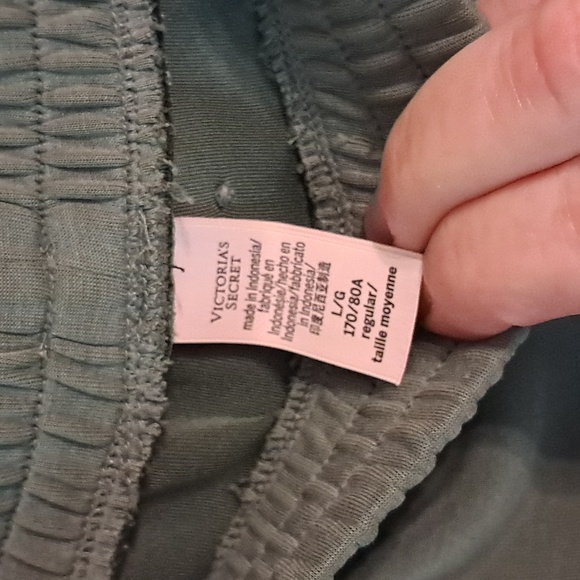 Victoria's Secret Featherweight Faded Sage Track Suit γPullover XL & Pant Lγ - Picture 11 of 13